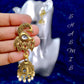 Colour Peacock Golden Plated Earrings