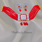 Kundan Square Design Choker With Earrings