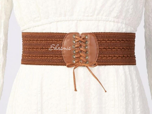 Brown Color Stretchable Belt