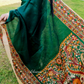 Green Color Tussar Silk Saree With Heavy Border