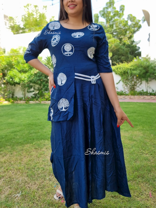 Blue Color Rayon Kurti