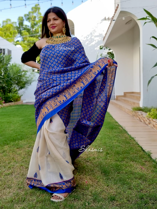 Blue Color Soft Silk Saree