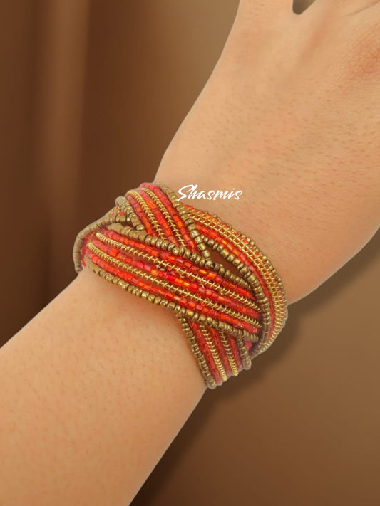 Orange Color Sequence Bracelets