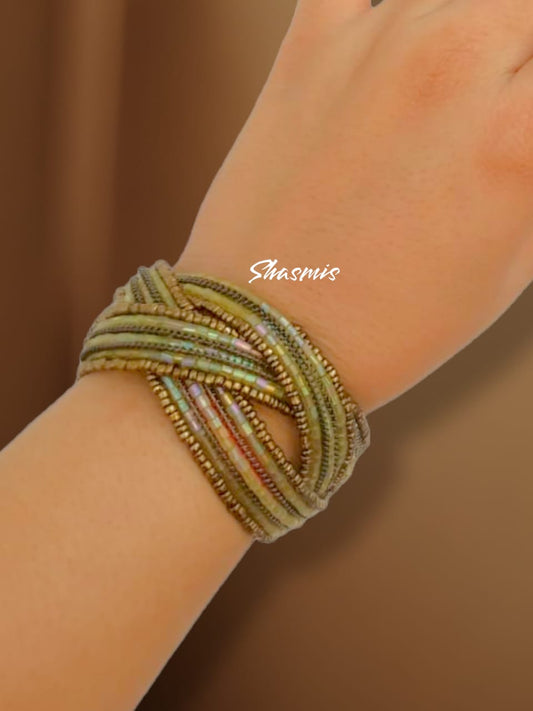 Olive Green Sequence Bracelets