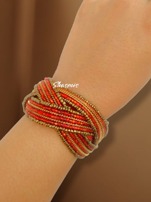 Red Color Sequence Bracelets