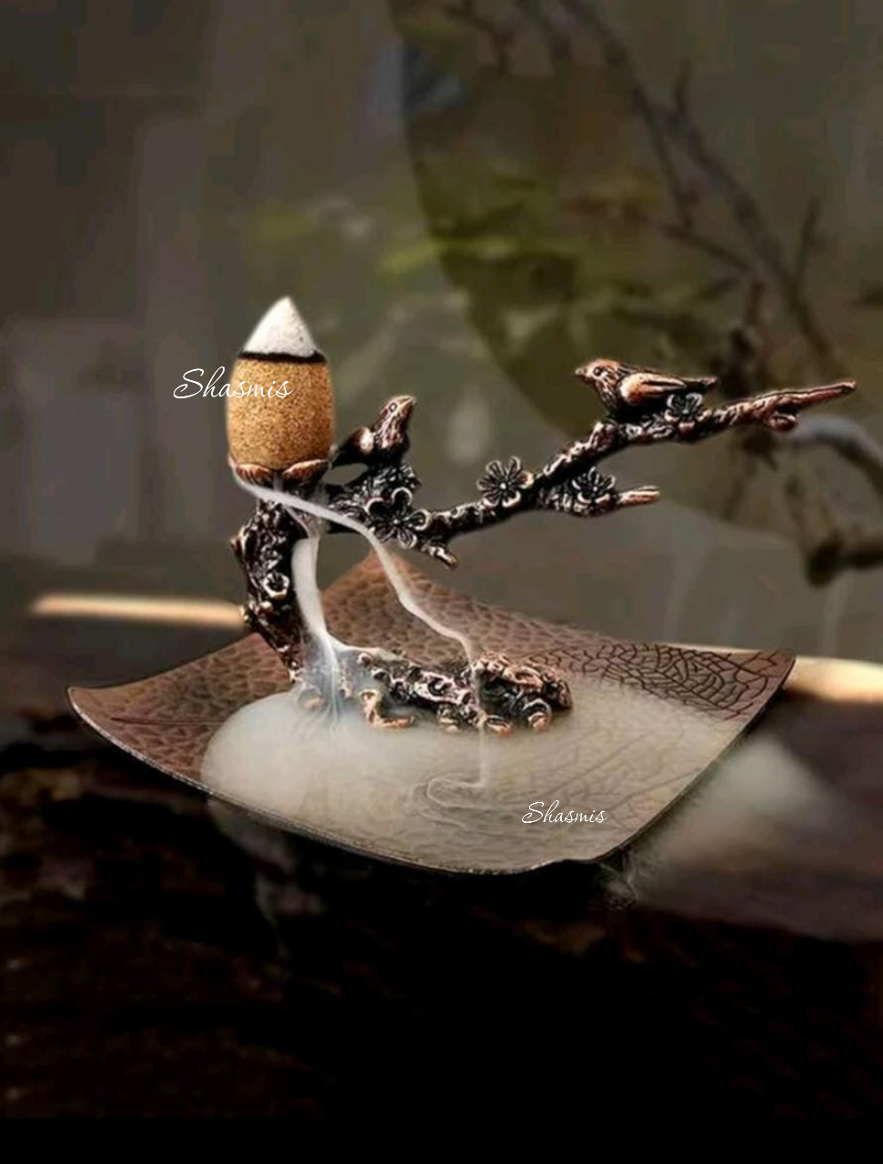 Birds Back Flow Incense Holder, Includes 10 backflow incense