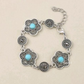 Flower Turquoise Silver Bracelets