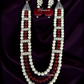 Long Pearl Fashion Tribal Necklace With Earrings