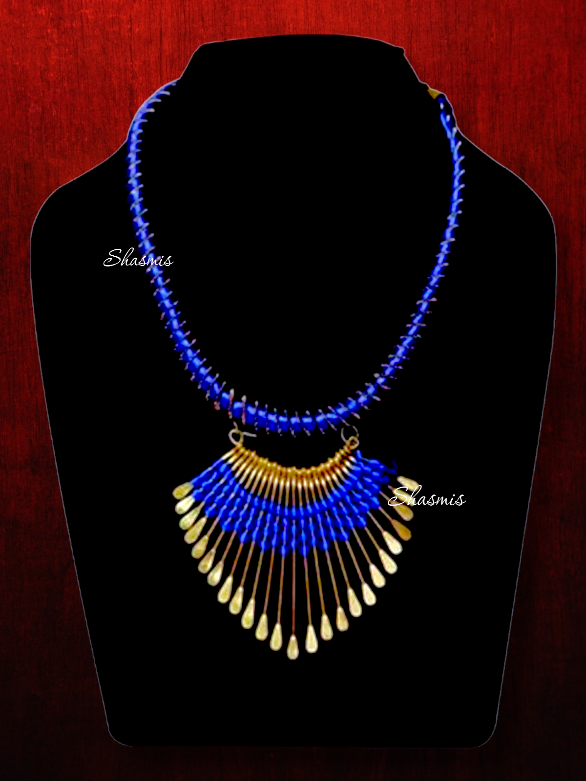 Blue Thread Rope Chain Necklace