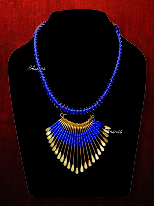 Blue Thread Rope Chain Necklace