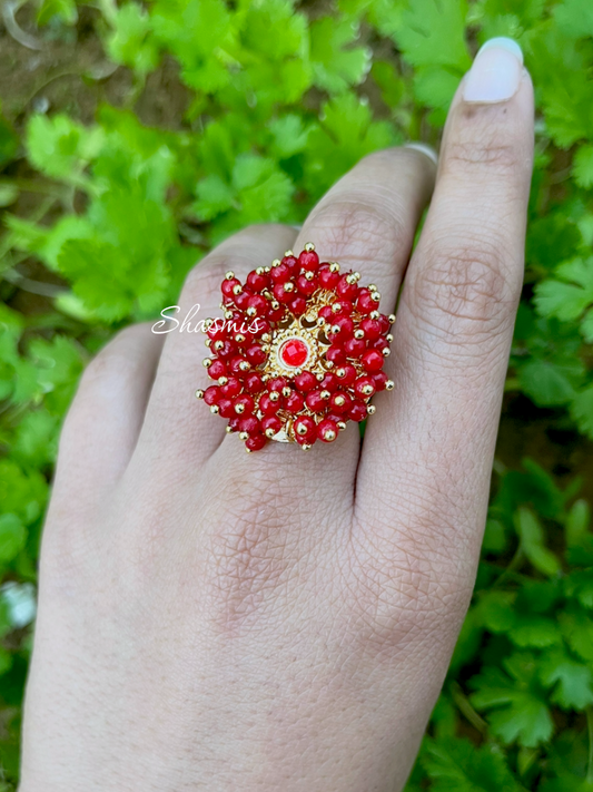 Golden Beads Rings