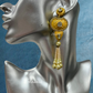 Long Orange Color Kundan Stone With Pearls Necklace and Earrings