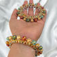 Multi Color Kundan Bangle, Pair