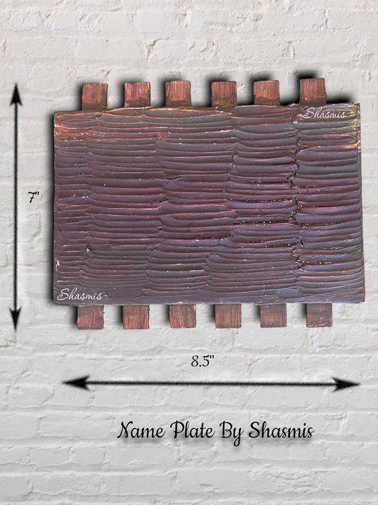 Brown Color Wooden Board Nameplate
