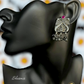 Magenta Color Stone Design Choker with Earrings