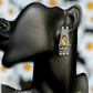 Multi Color Stone German Silver Neck Choker With Ghungroo On Drop with Earrings