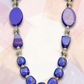 Violet Color Beads With Pearl Boho Necklace With Earrings