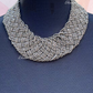 Silver Color Sequence Design Choker
