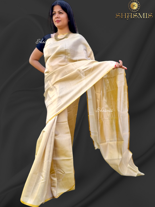 Golden Silk Saree