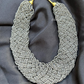 Silver Color Sequence Design Choker