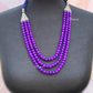 Purple Color Beads Long Trendy Necklace