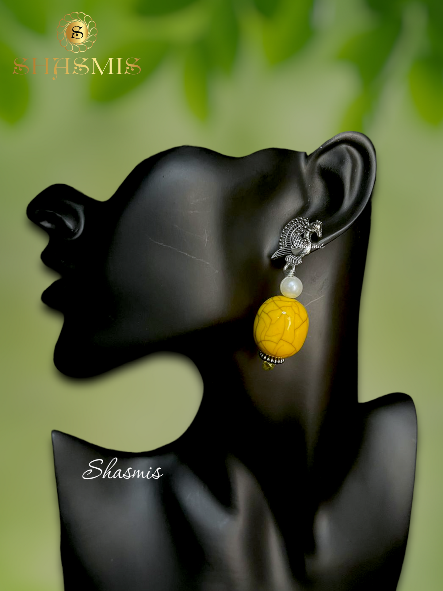 Yellow Color Trendy Boho Necklace With Earrings