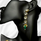 Green Color Beads Glass Kundan Layer Necklace With Earrings