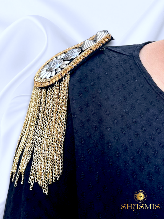 Fashion Shoulder Brooch With Tassel, Pair