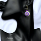 Purple Color Flower Design Polymer Clay Earrings