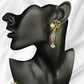 Brown Stone With Gold and Silver Polish Necklace and Earrings