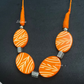 Orange Color Design Long Necklace