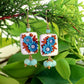 Flower Design Polymer Clay Earrings