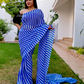 Green Lining Georgette Saree