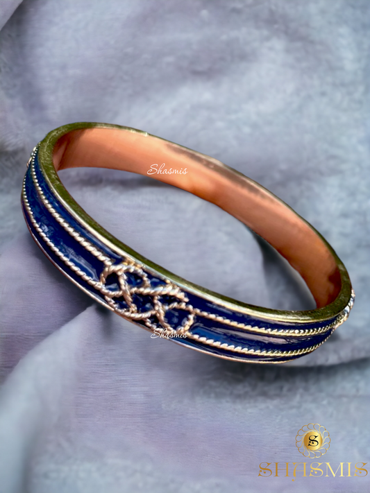 Blue Color Design Bangle, Single