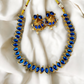 Double Side Necklace With Two Color Earrings