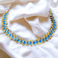 Double Side Necklace With Two Color Earrings