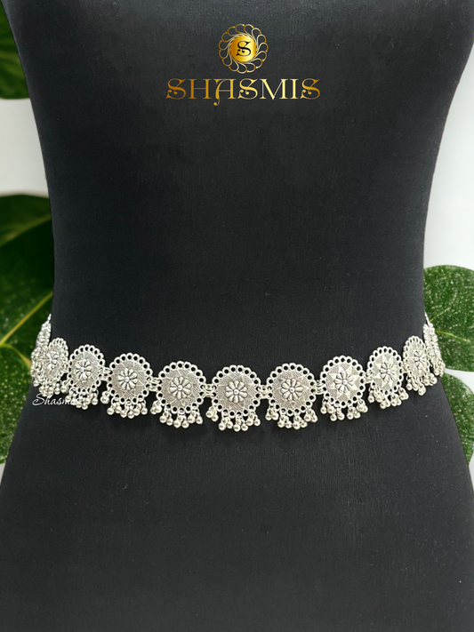 Silver Wait Belt With Ghungroo
