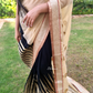 Black And Golden Saree With Maroon Design on Border Soft Silk Saree, Easy to wear