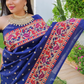 Blue Color Soft Silk Saree With Digital Paithani Print