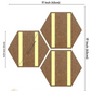 Bappa Design Set Of 3 Wall Hexagaon painting