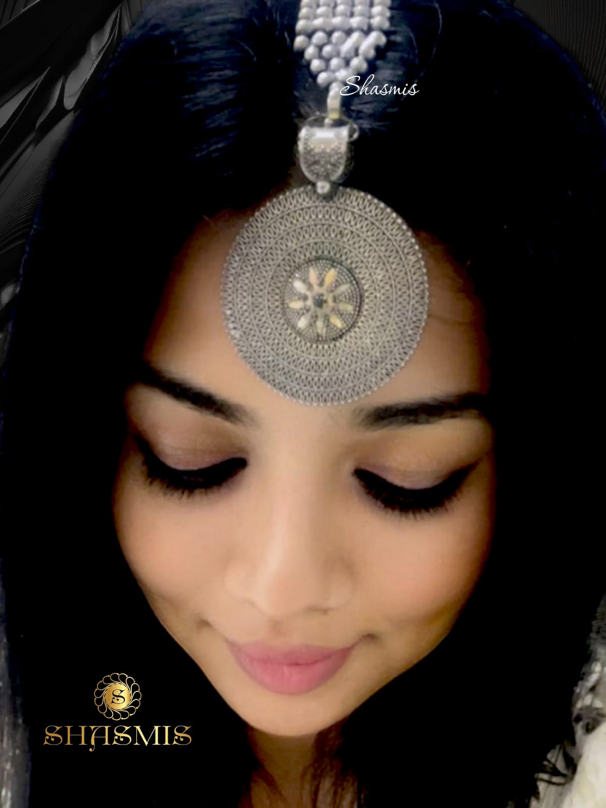 Oxidised Round Design Mangtika