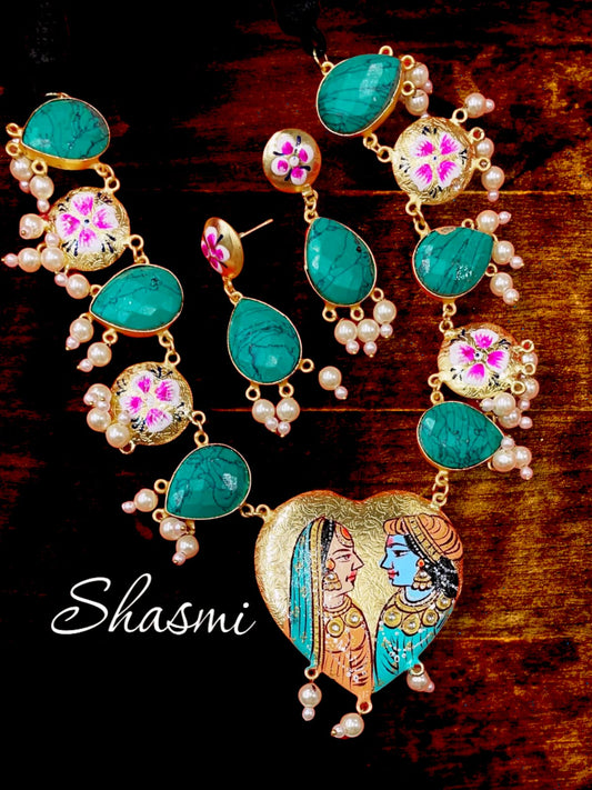 Handpainted Torquise beads