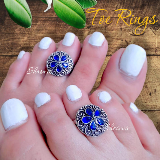 Blue german Toe Ring