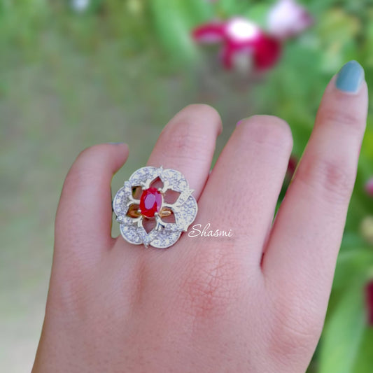 Ruby-Diamond Ring
