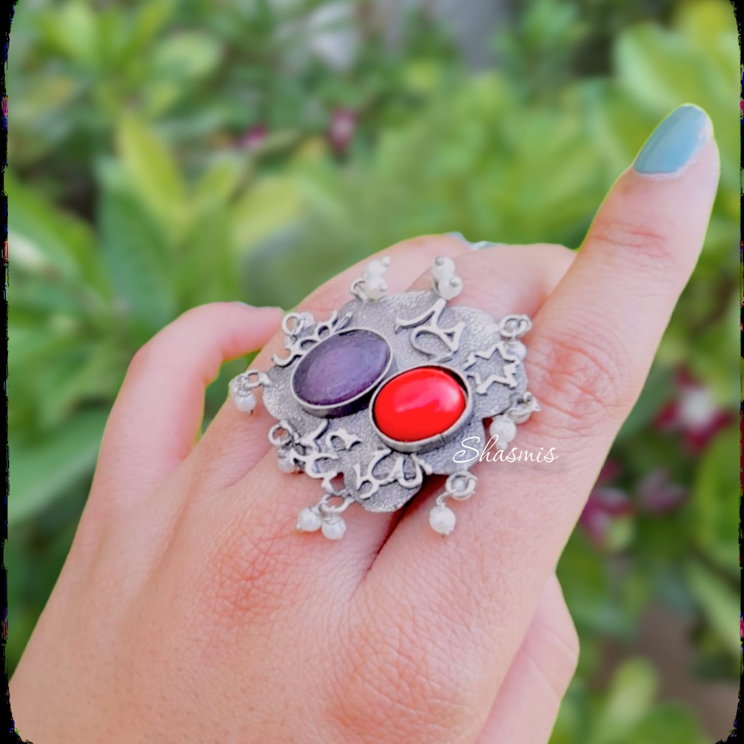 Opal Coral Rings 