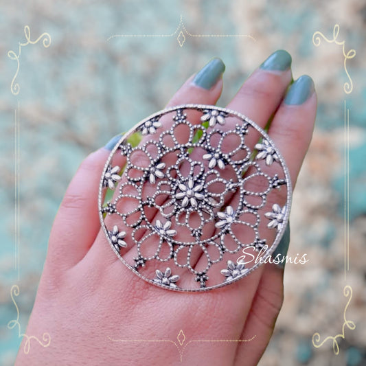 Round Shape Silver Ring