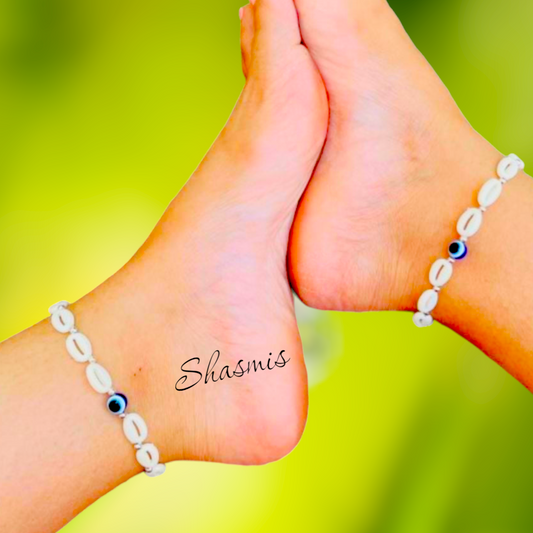 SaeShell With Evil Eye Anklet