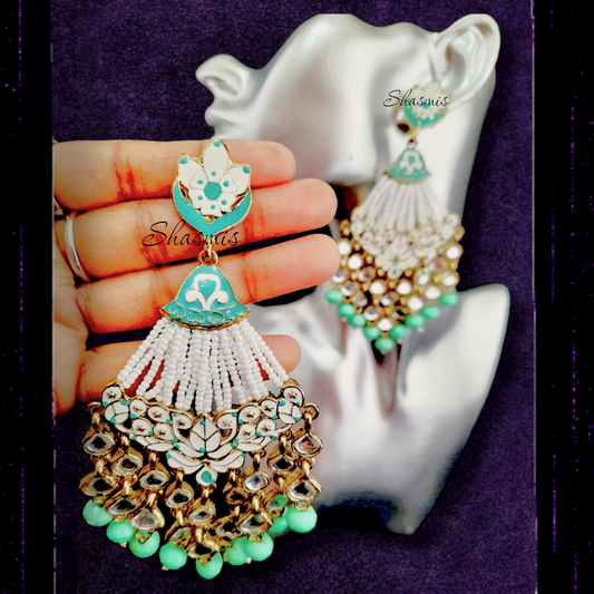Multi-Strand Beaded Earings