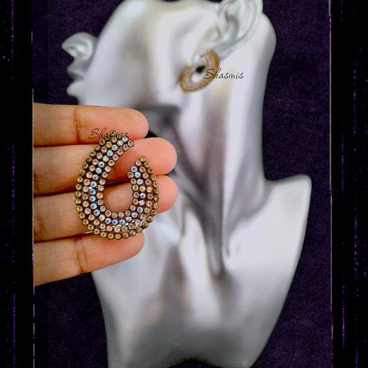 Brown Diamond Hoop Earrings