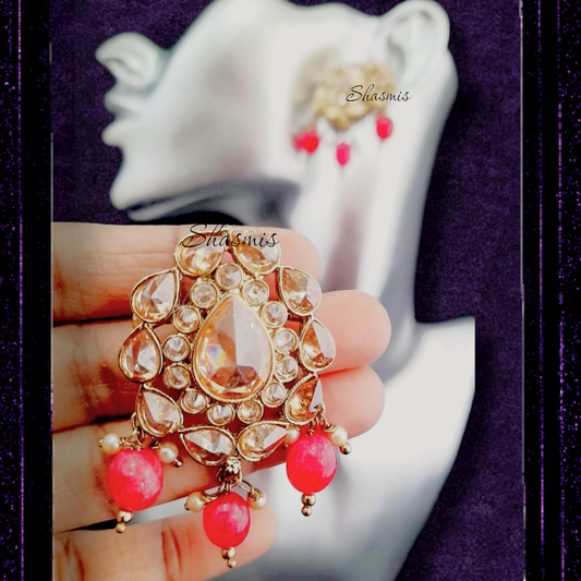 Beautiful Diamond Stone Drop Earrings 